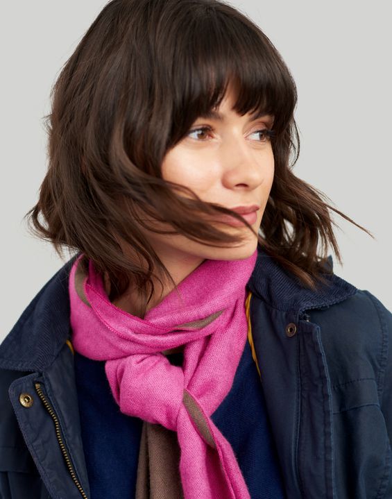 Luxton Scarf - Brown and Raspberry