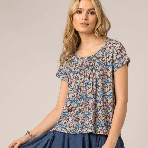 Dragonfly Jersey Pintuck Tee