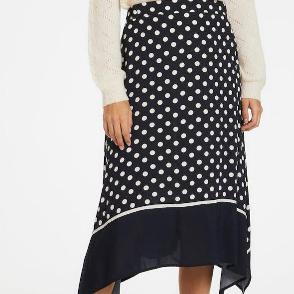 Bayan Black and White Spotty Skirt