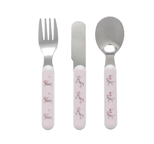 Childrens Melamine Cutlery Set - Fairground Ponies