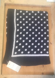 Bjarta Dot Print Navy Scarf