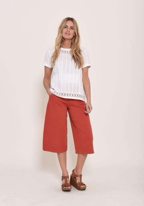 Red Stretch Culottes by Brakeburn
