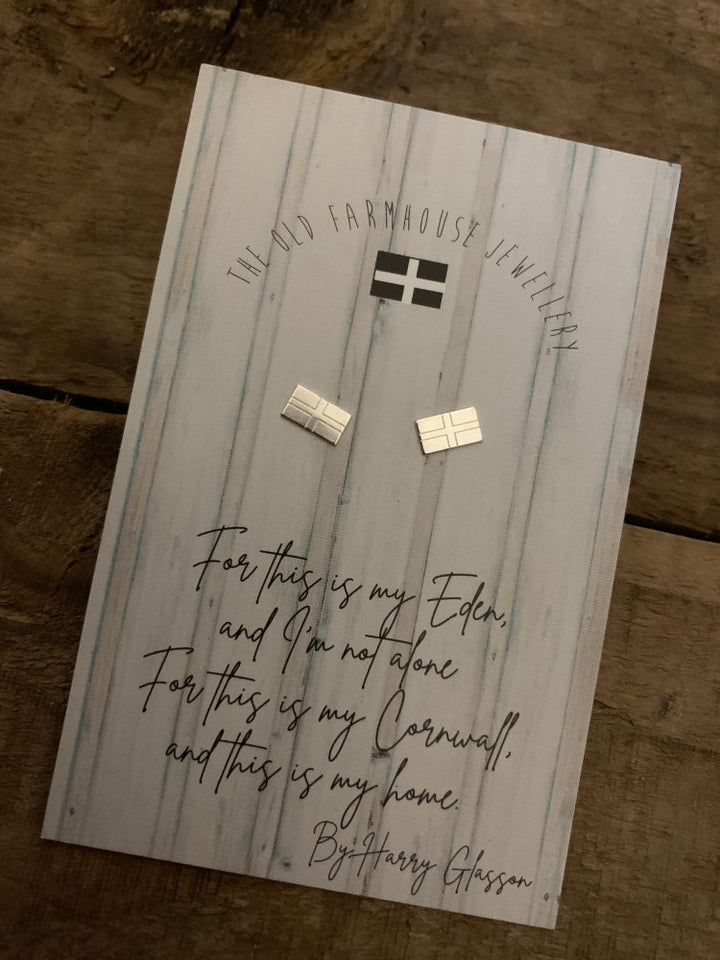 Cornwall My Home - Cornish Flag Earrings