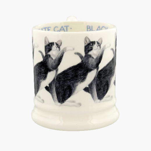 Black & White Cat 1/2 Pint Mug