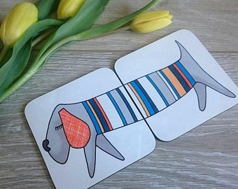 Sausage Dog Coasters S/2