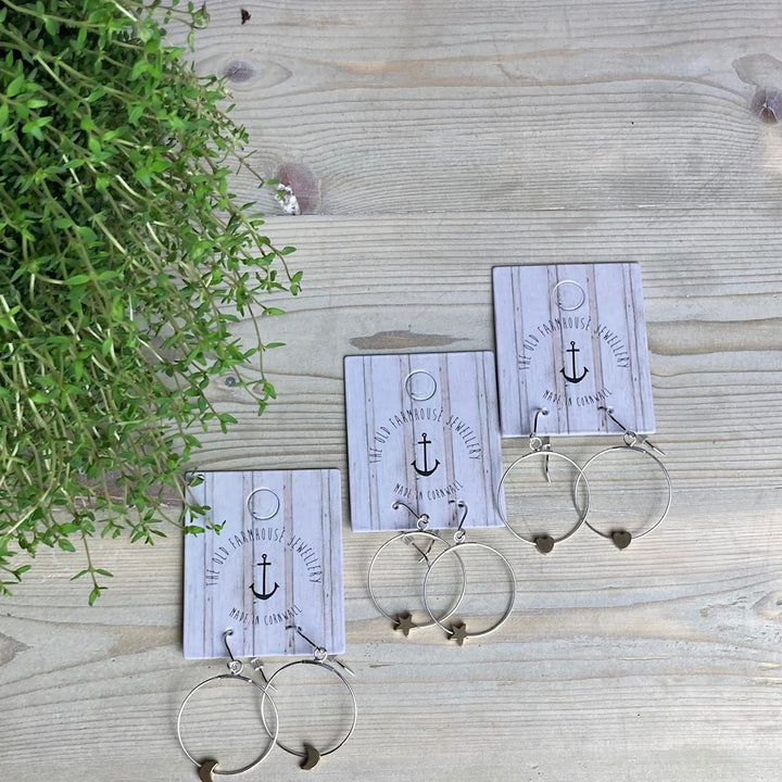 Brass Bead Hoops