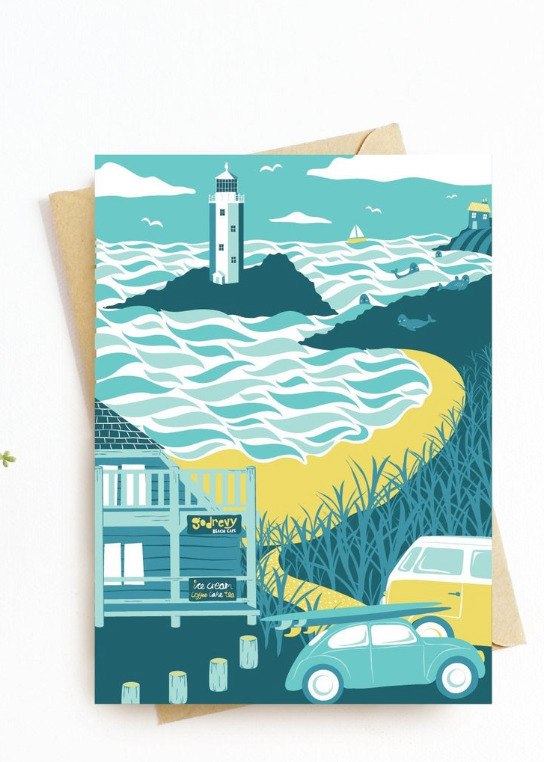 Godrevy Lighthouse Greetings Card