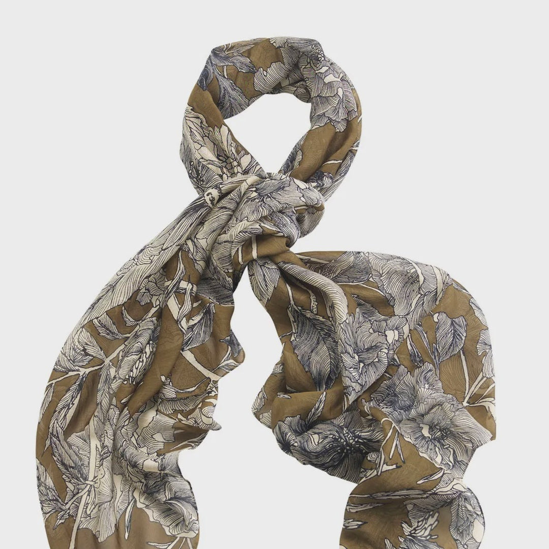 Etched Floral Scarf
