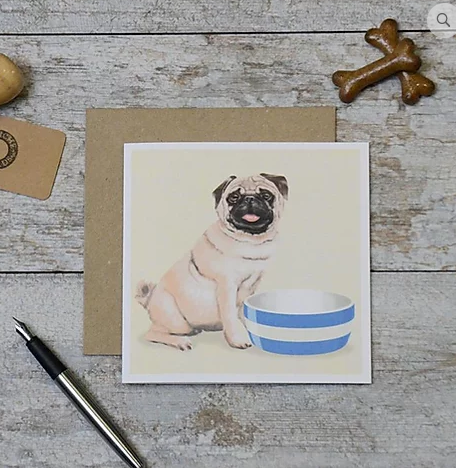 Dog & Bowl Card