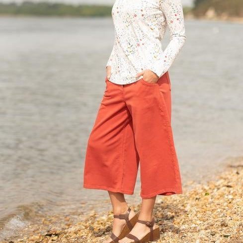 Red Stretch Culottes by Brakeburn