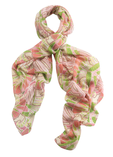 Deco Fans Pink Scarf