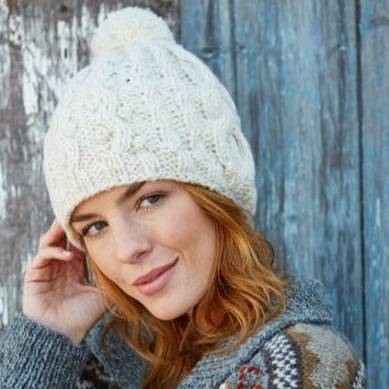 Ardara Bobble Beanie - Cream