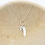 Silver Turquoise and Feather Pendant