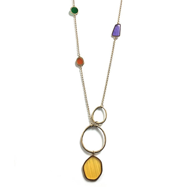 Asymmetric Coloured Shape Necklace