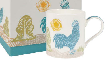 Woodcut mug