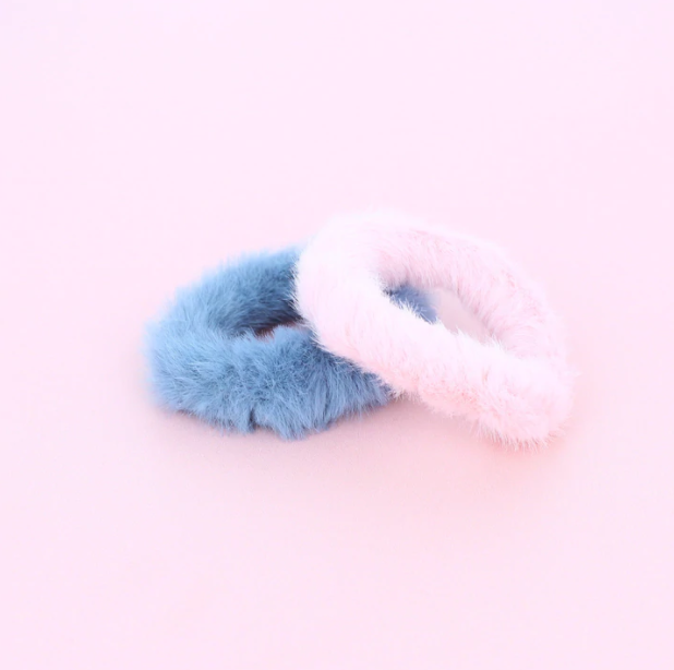Set of 2 Furry Hairbands
