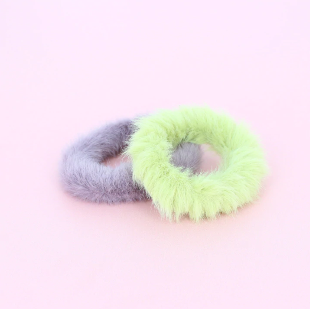 Set of 2 Furry Hairbands