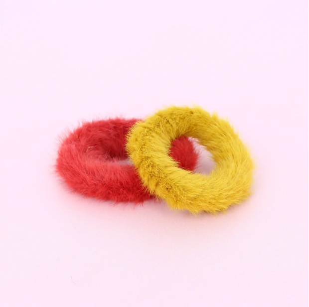 Set of 2 Furry Hairbands