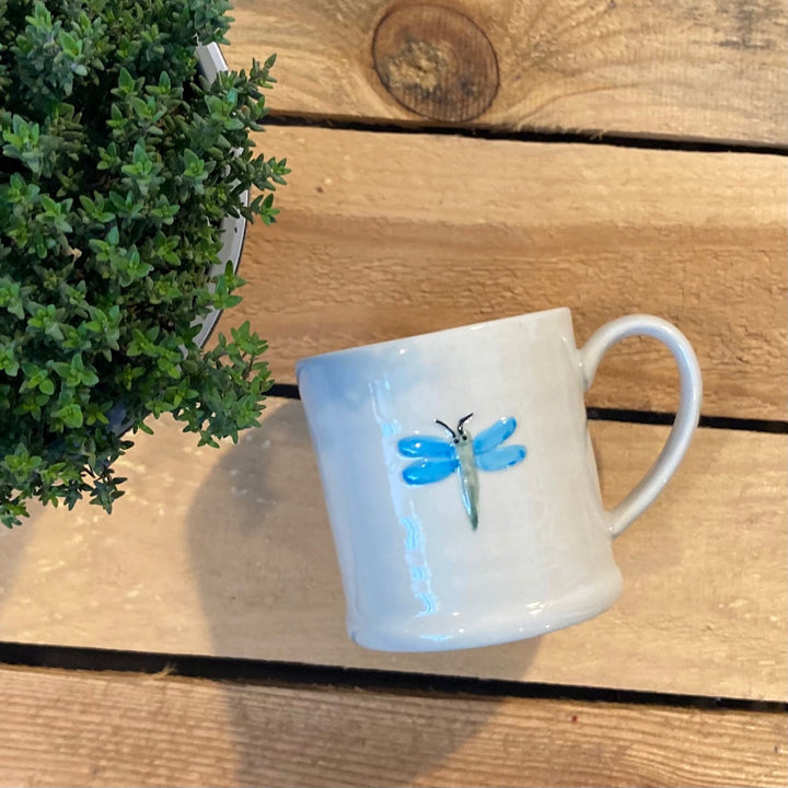 Ceramic Mini Mug with Dragonfly