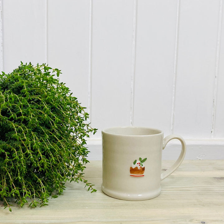 Ceramic Mini Mug with Plum Pudding