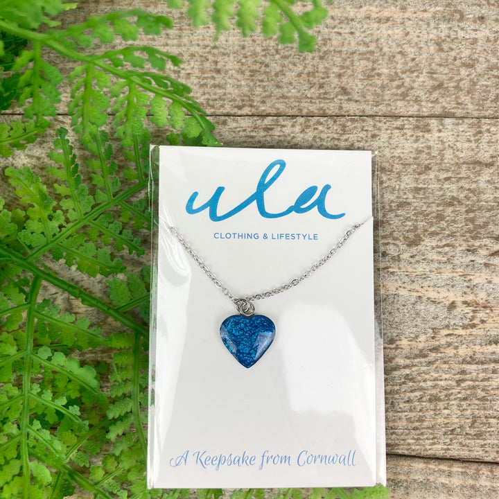 Cornish Keepsake Heart Resin Pendant