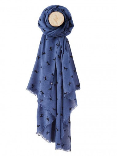Corin Blue Scarf - Navy Dogs