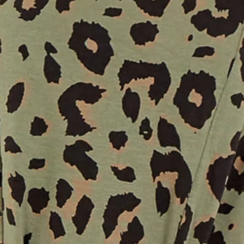 Leopard Print Jersey Dungarees