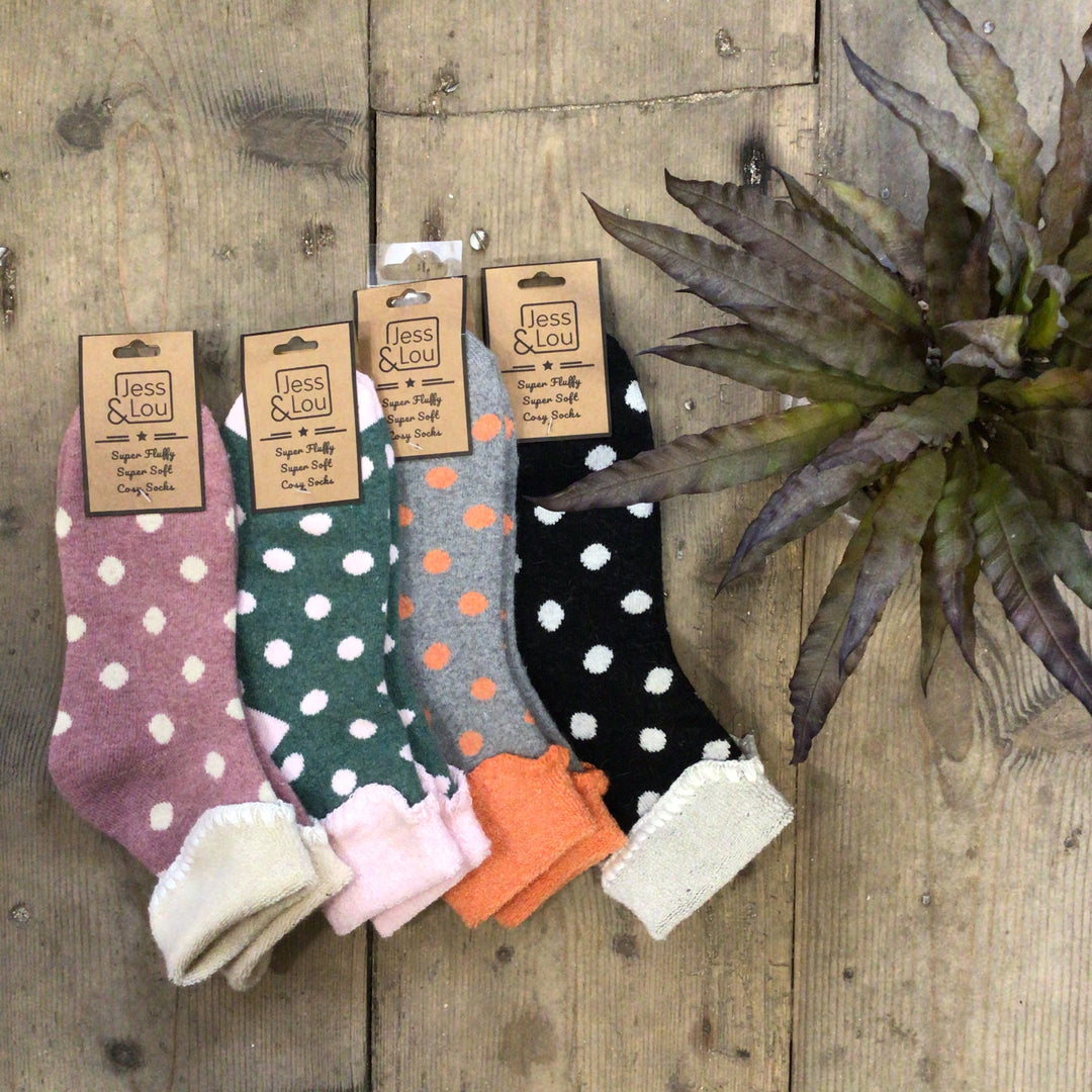 Polka Dot Wool Socks - Jess and Lou