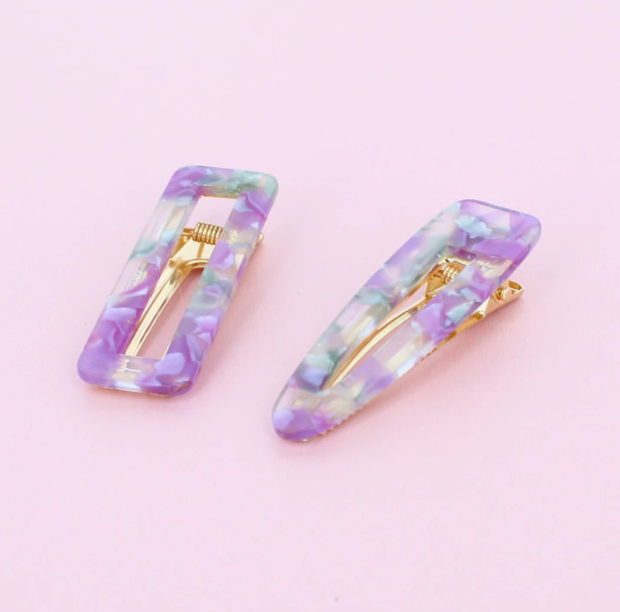 Set of 2 Mosaic Hair Clips