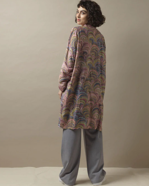 Marbled Collar Kimono