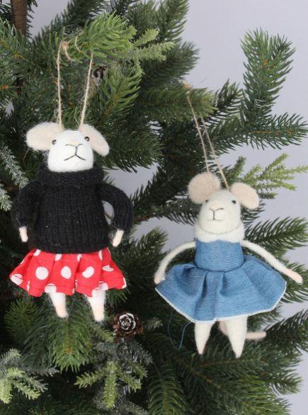 Wool Mice Decorations