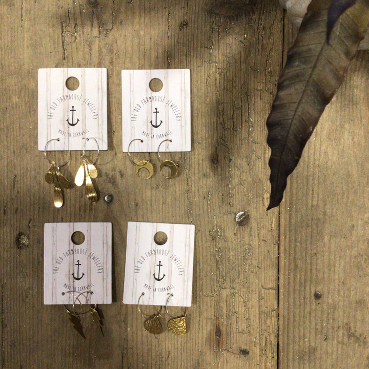 Medium Brass Earrings