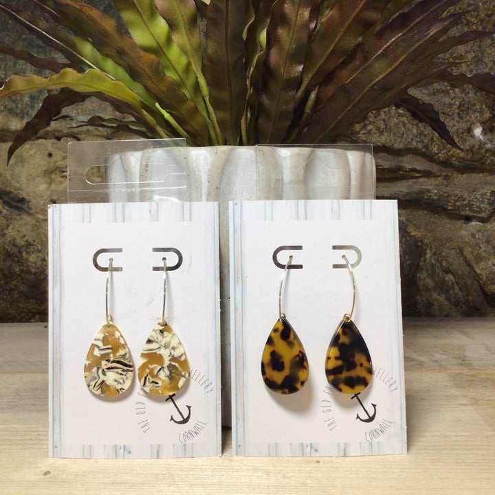 Acrylic Teardrops Hoops