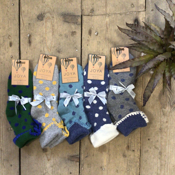 Large Polka Dot Wool Socks