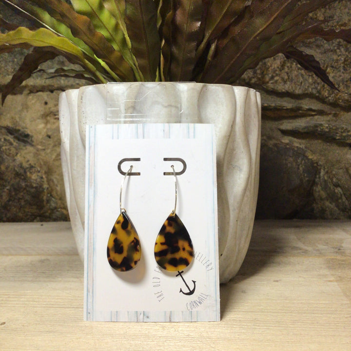 Acrylic Teardrops Hoops