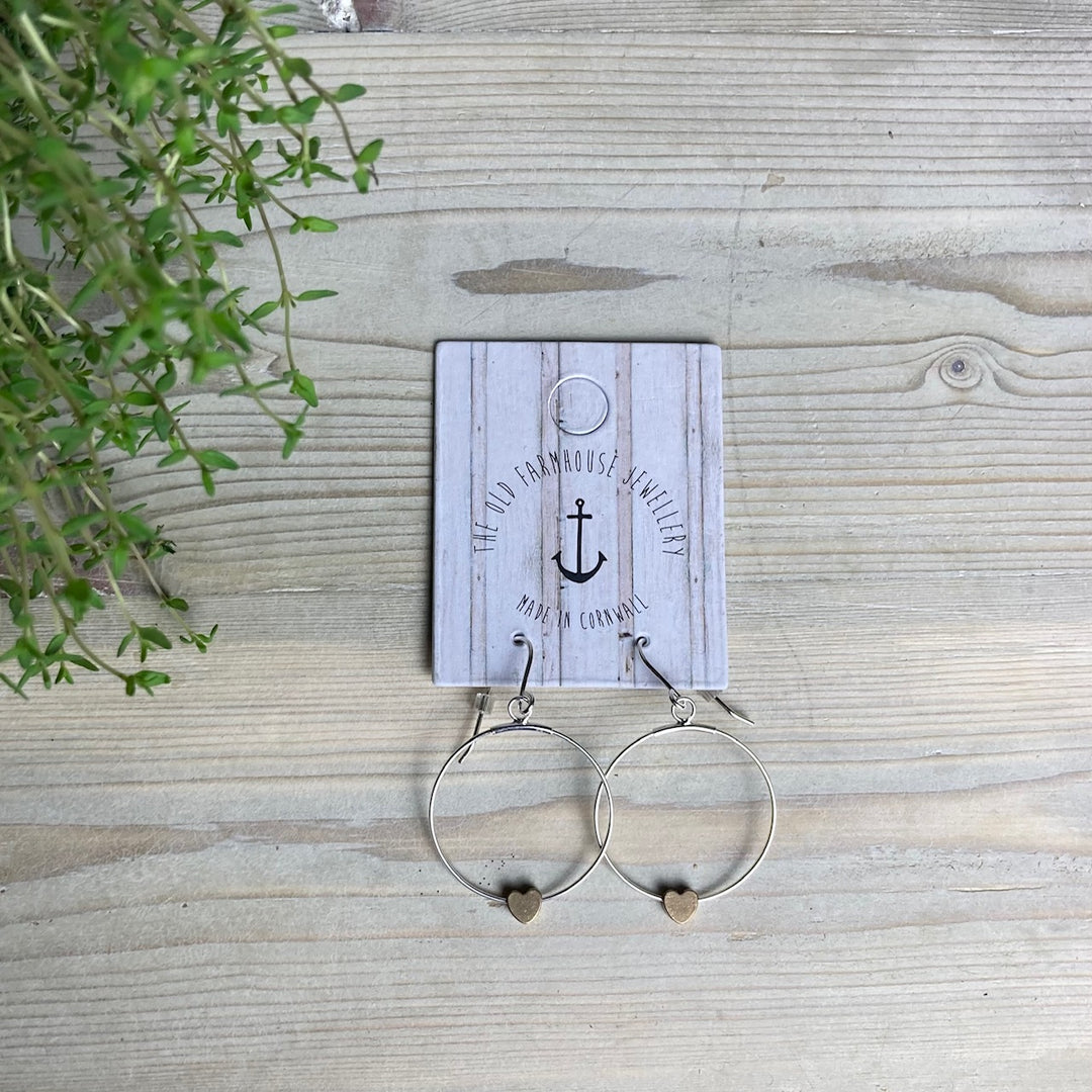 Brass Bead Hoops