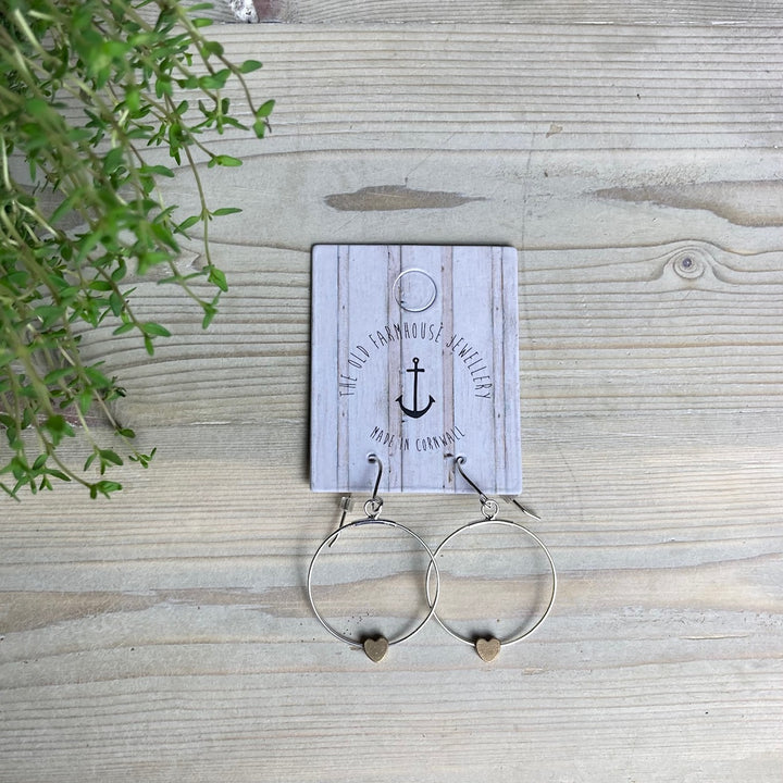 Brass Bead Hoops