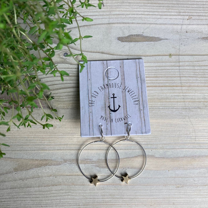 Brass Bead Hoops