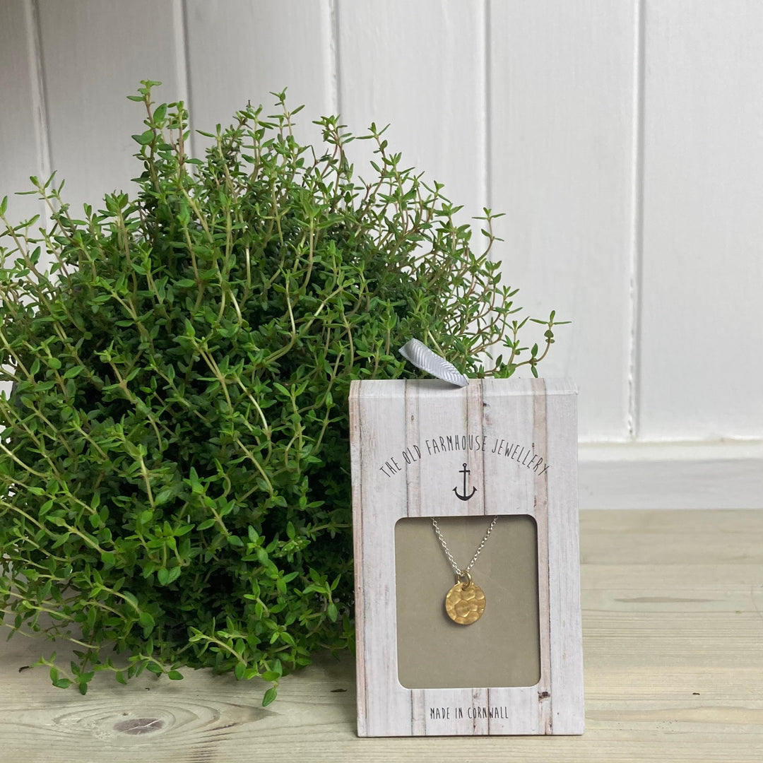 Small Brass Charm Necklace