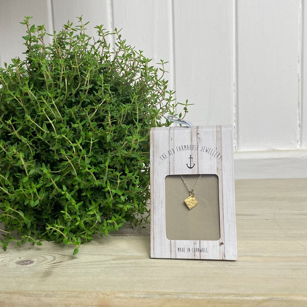 Small Brass Charm Necklace