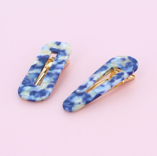 Set of 2 Onyx Hair Clips