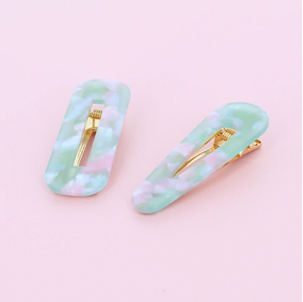 Set of 2 Onyx Hair Clips
