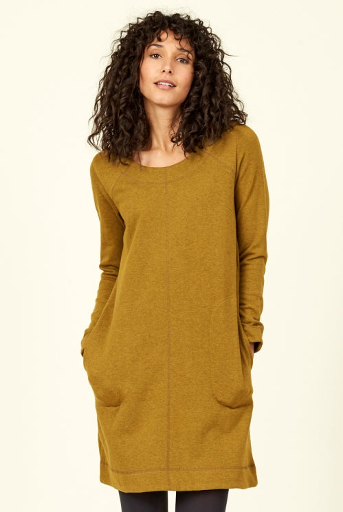 Organic Cotton Terry Tunic in Antique Mustard