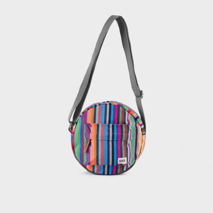 Paddington B Small Cross Body Sustainable Canvas Multi Stripe