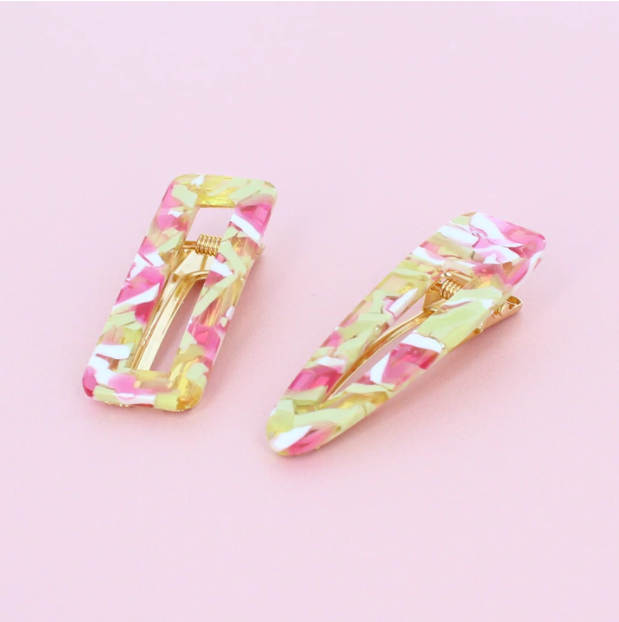 Set of 2 Mosaic Hair Clips