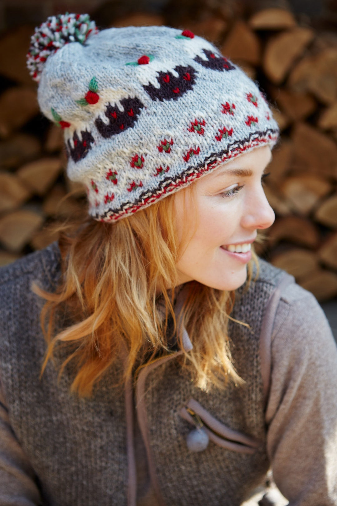 Pudding Christmas Bobble Beanie