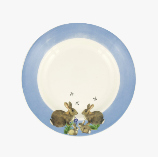 Rabbit & Kits 8 1/2 Inch Plate