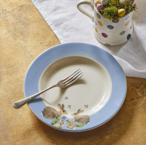 Rabbit & Kits 8 1/2 Inch Plate
