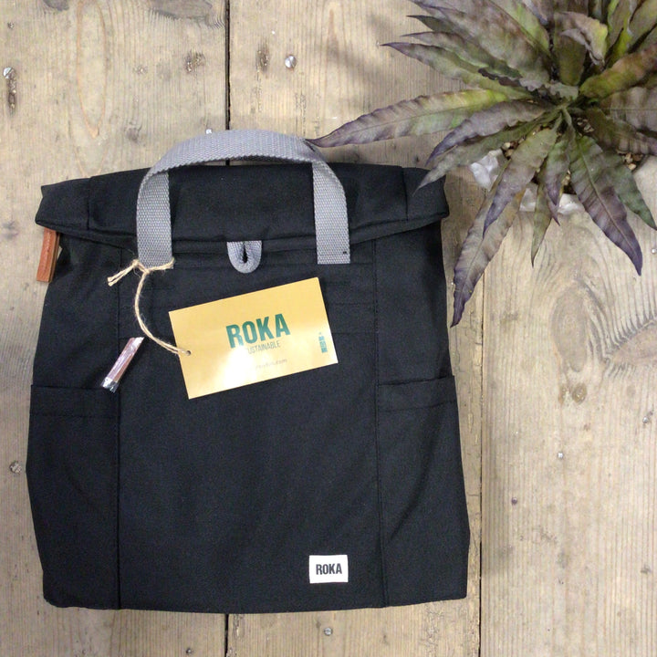 Roka Sustainable Finchley Small Backpack Ash Dark Grey
