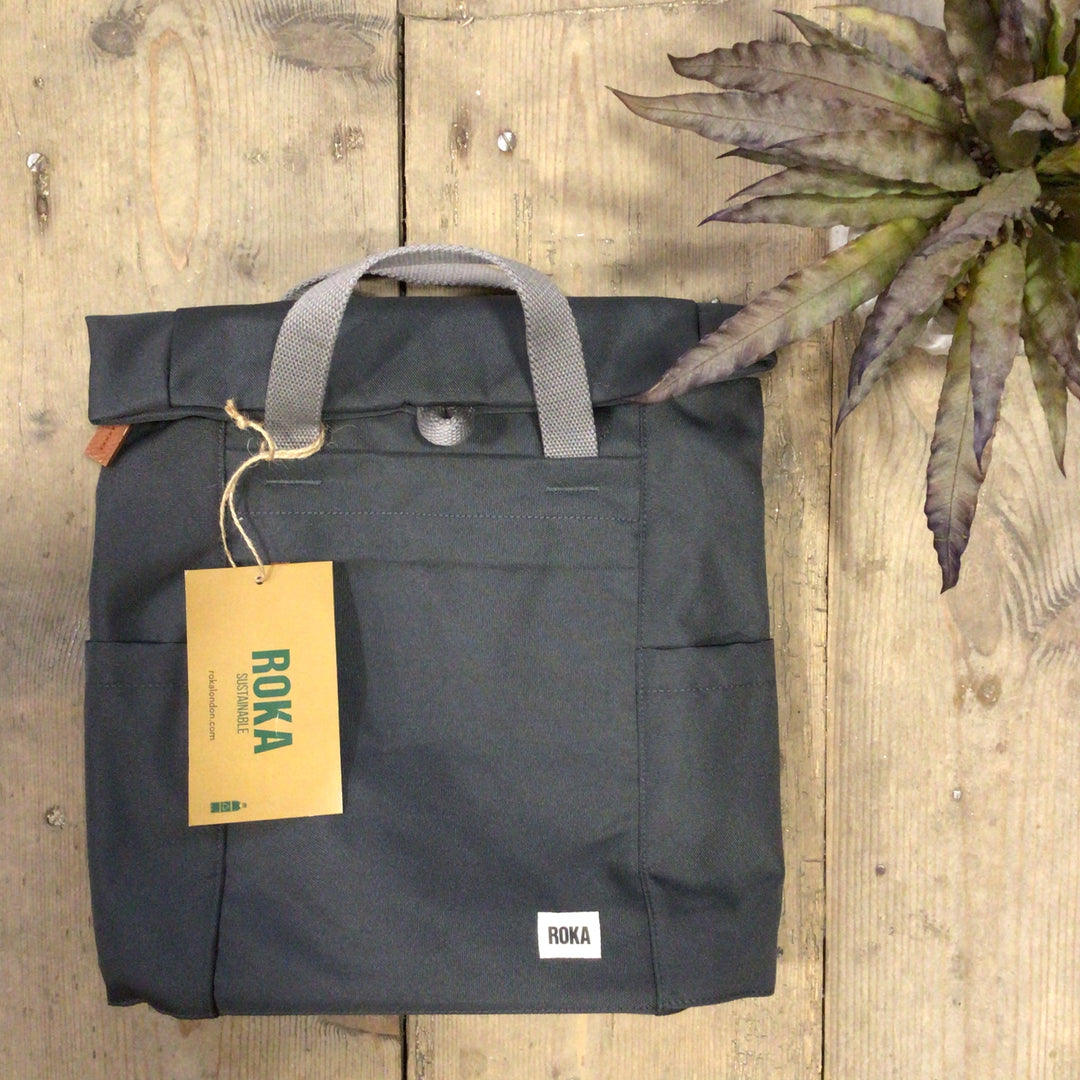 Roka Sustainable Finchley Small Backpack Carbon Grey